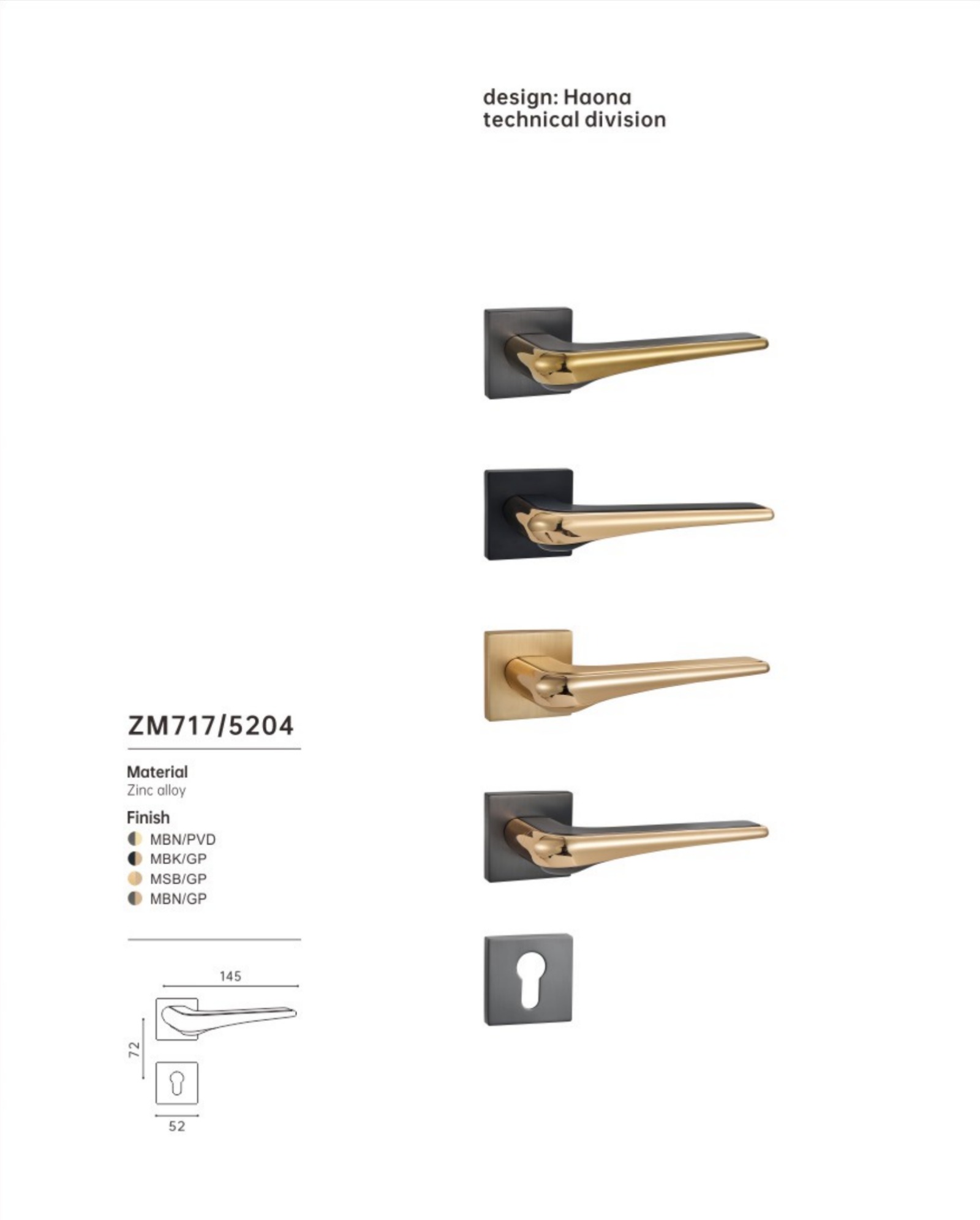 fechadura ZM717/5204